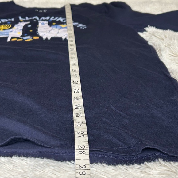 Adult Hanukkah pajama set, cotton knit top & pants with llama print -size M-NWOT - Picture 10 of 16